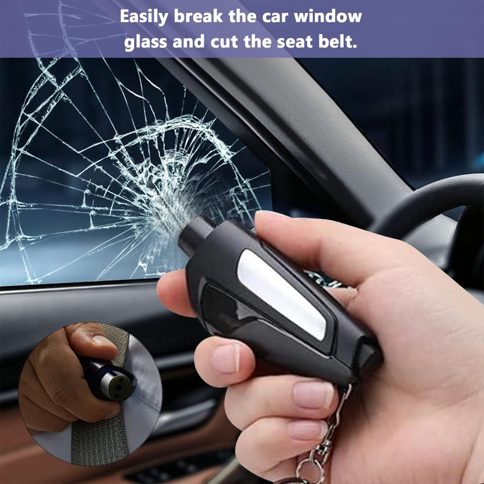 🔥Last Day Promotion 49% OFF-2-in-1 Emergency Window Breaker & Seatbelt Cutter