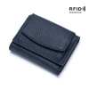 2024 New Genuine Leather RFID Blocking Card Holder Organizer Pocket Mini Wallet