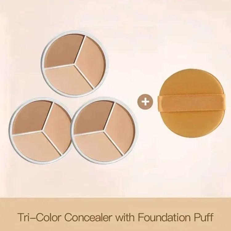 (🔥Last Day Promotion - 48% OFF) Tri-Color Concealer Palette, 🚚Buy 2 Free Shipping