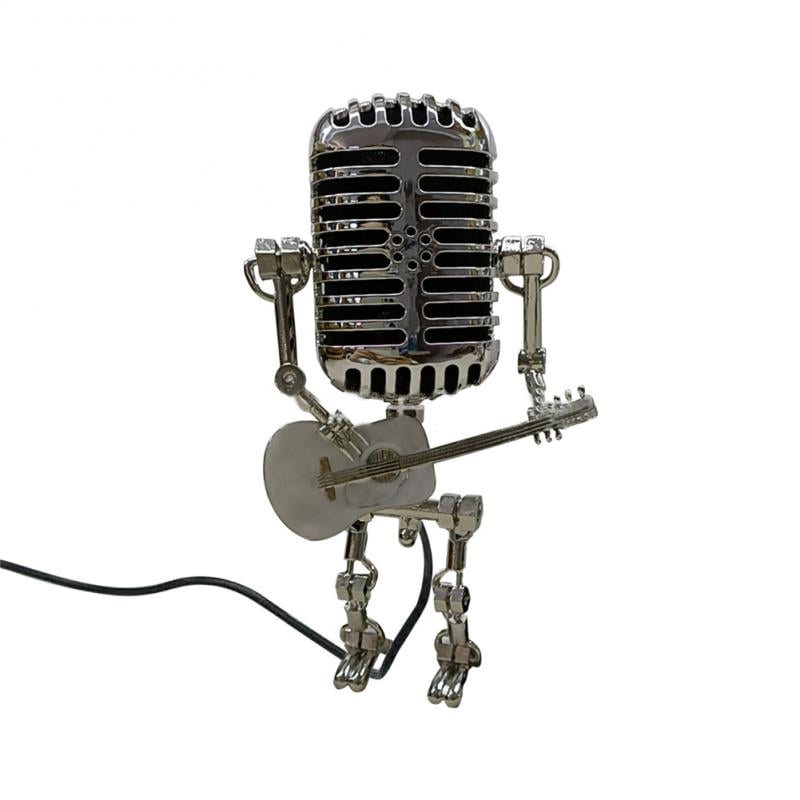 🔥Last Day Promotion 48% OFF-🎁-Vintage Microphone Robot Desk Lamp - Get Free Guitar!!