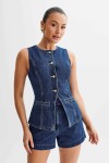 🔥Last Day Promotion 50% OFF🔥Sleeveless High Waist Denim Suit