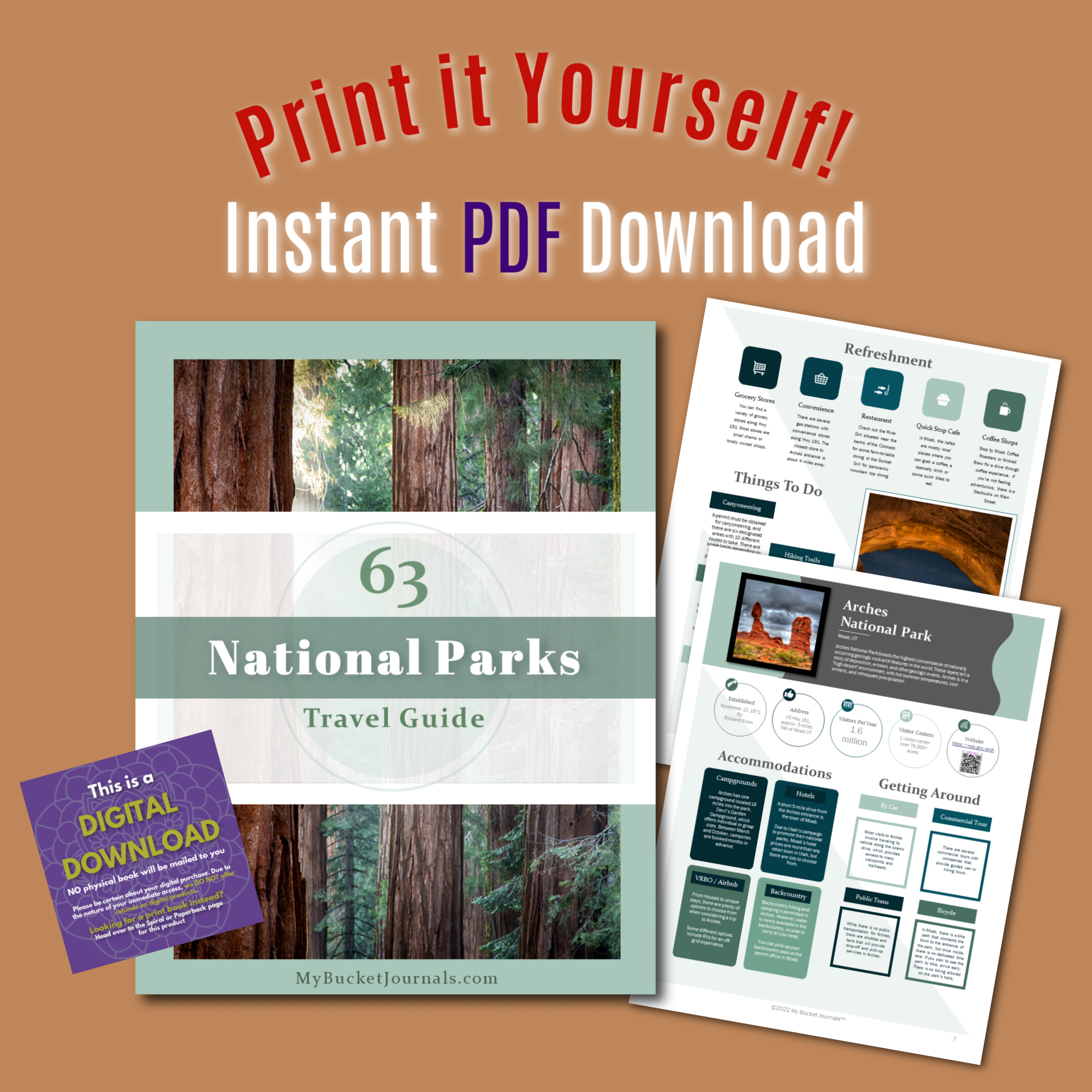 National Parks Bucket Journal 2024 Edition