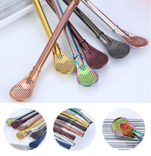 Summer Hot Sale 50% OFF - Stainless Steel Drinking Straw Spoon