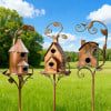 🍁Fall Harvest Sale: 60% OFF! everything! 💕Handmade Metal Birdhouse Garden Stakes