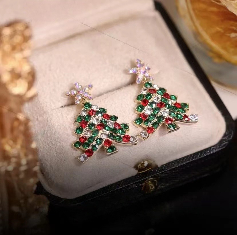 🌲Early Christmas Sale 49% OFF -✨️Diamond Christmas Tree Earrings