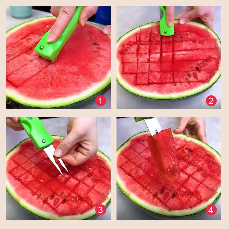 (🔥Last Day Promotion-68%OFF)3 in 1 Creative Watermelon Slicer Tool