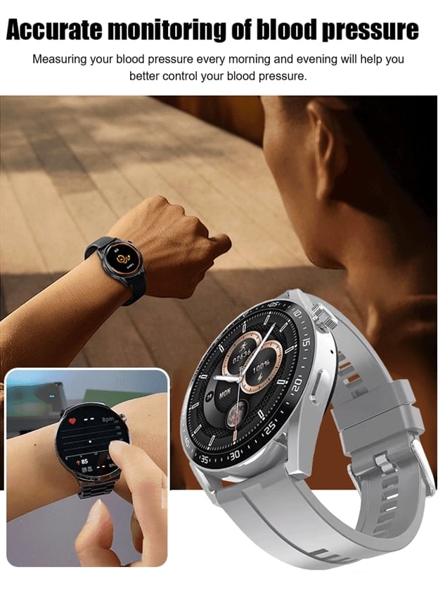 🔥LAST DAY SALE 70% OFF💥HW Painless Blood Glucose ALL DAY Monitoring Smart Bluetooth Watch