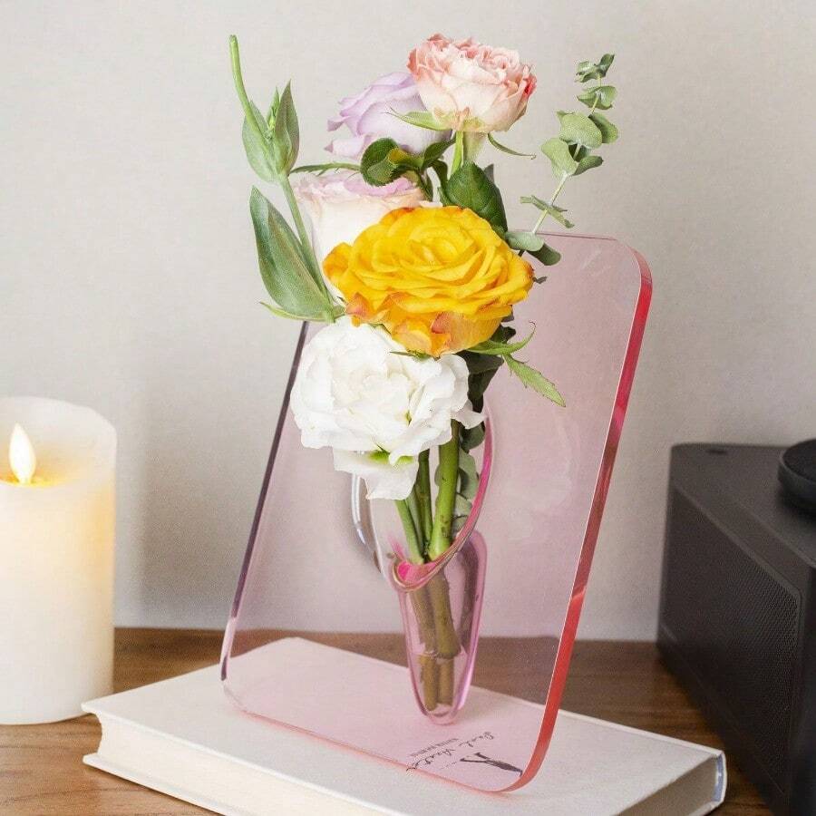 Transparent Acrylic Flower Vase Frame, Buy 4 Free Shipping