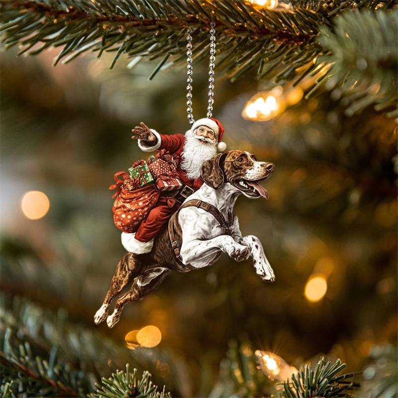 🎅Santa And Dog Hanging Ornament