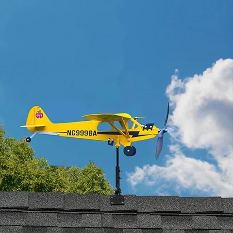 (Last Day Promotion - 50% OFF) Piper J3 Cub Airplane Weathervane, BUY 2 FREE SHIPPING