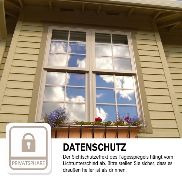 🔥100 % Sichtschutz, Sonnenschutz, Anti-UV-reflektierende Fensterfolie