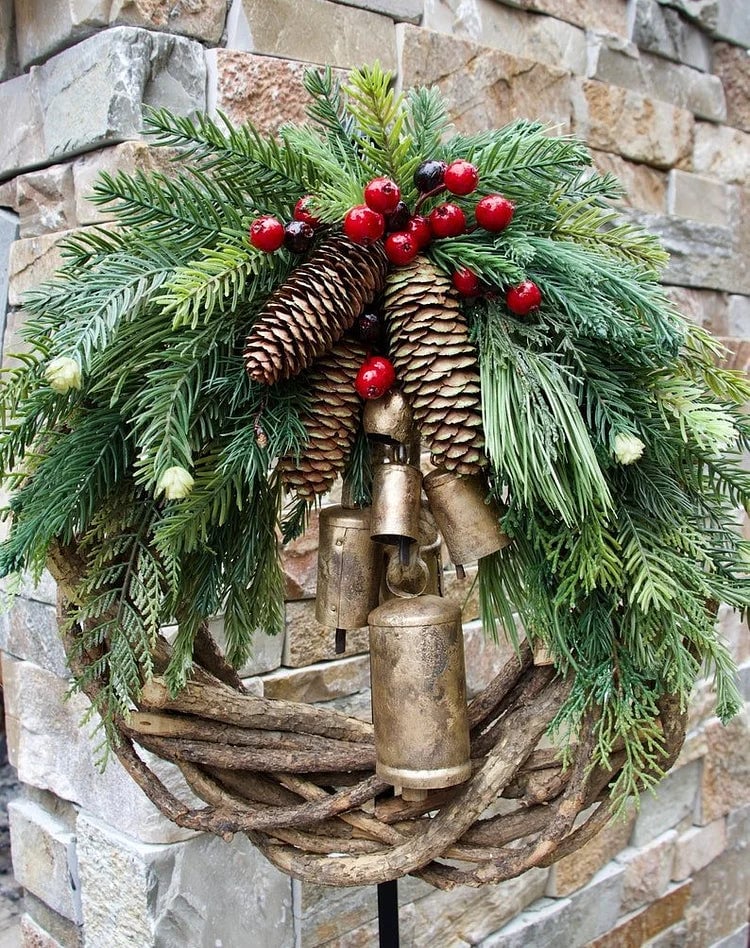 🎄🎅Christmas Presale - 49% OFF🎄-armhouse Christmas Wreath, Boho Wreath, Holiday Wreath