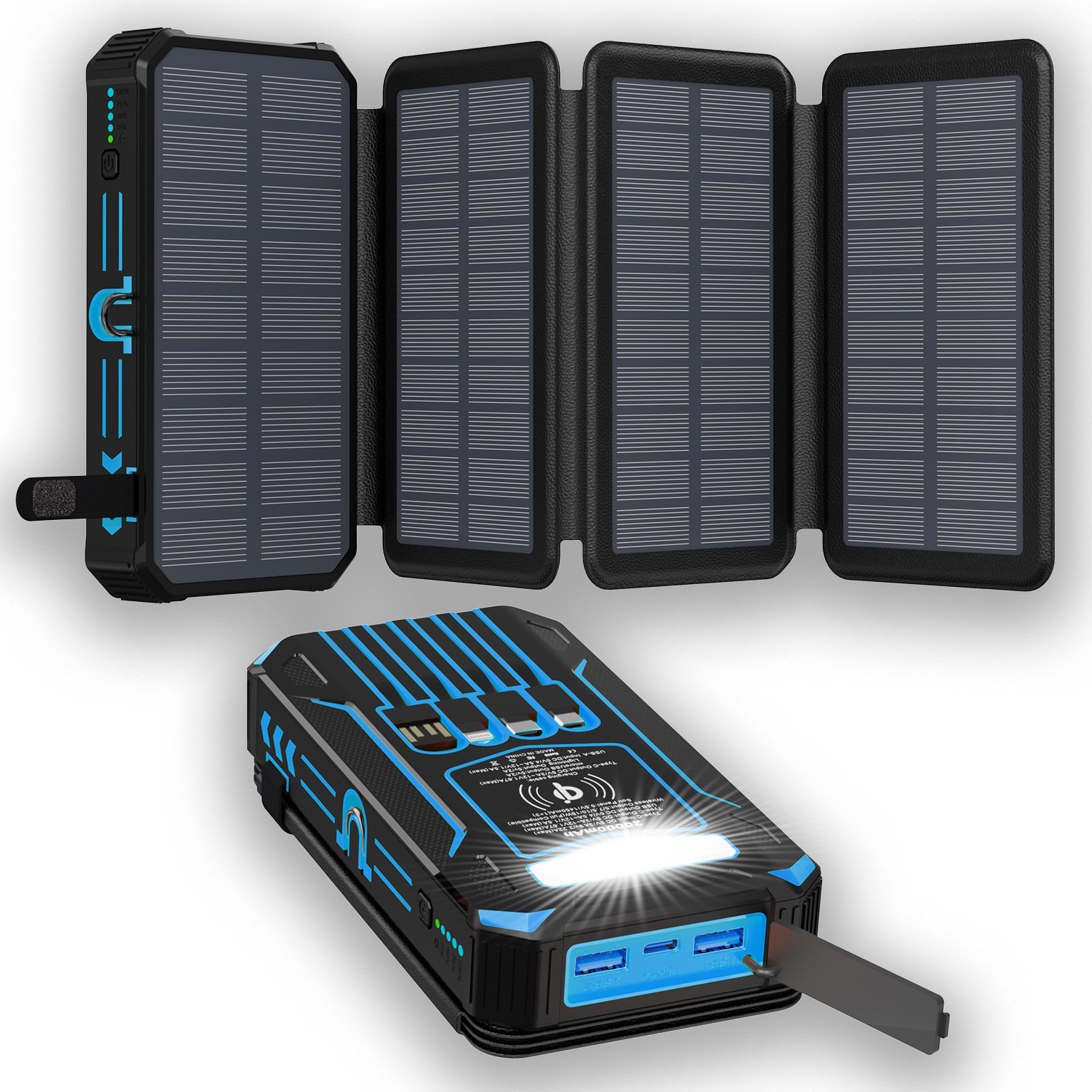 🎄TikTok Christmas Sale -70% OFF✨Outdoor Foldable Solar Large Capacity Charger Mobile Power Bank
