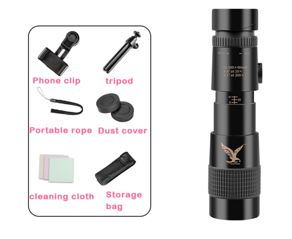 🔥Limited Time Sale 48% OFF🎉4K 10-300X40mm Super Telephoto Zoom Monocular Telescope-Buy 2 Get Free Shipping