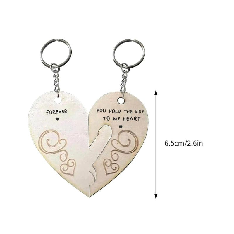 (💖Valentine's Day Sale - 50% OFF) You Hold The Key to My Heart & Forever Couple Keychain