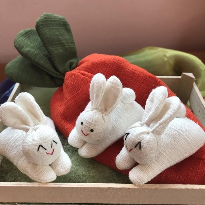 🔥Last Day Promotion 70% OFF🔥Hide-and-Seek Bunnies in Carrot Pouch