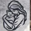 🔥 50% OFF – Celebrate Independence Day in Style! Modern Iron Wall Art – Minimalist Woman & Cat Line Sculpture + Bold Feminine Silhouette for Living Room & Bedroom Decor