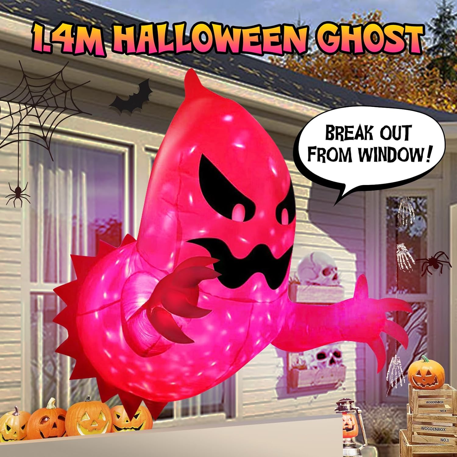 🔥Last Day 49% OFF 👻LED Halloween Inflatable Ghost