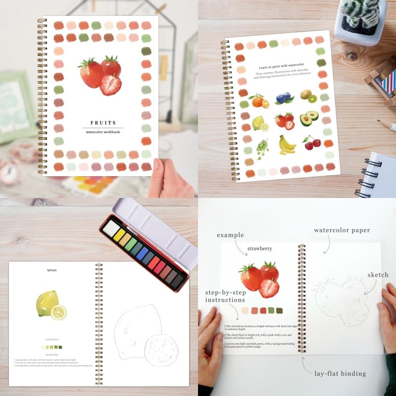 🍓Fruits Watercolor Workbook(🔥2025 New Limited Edition)