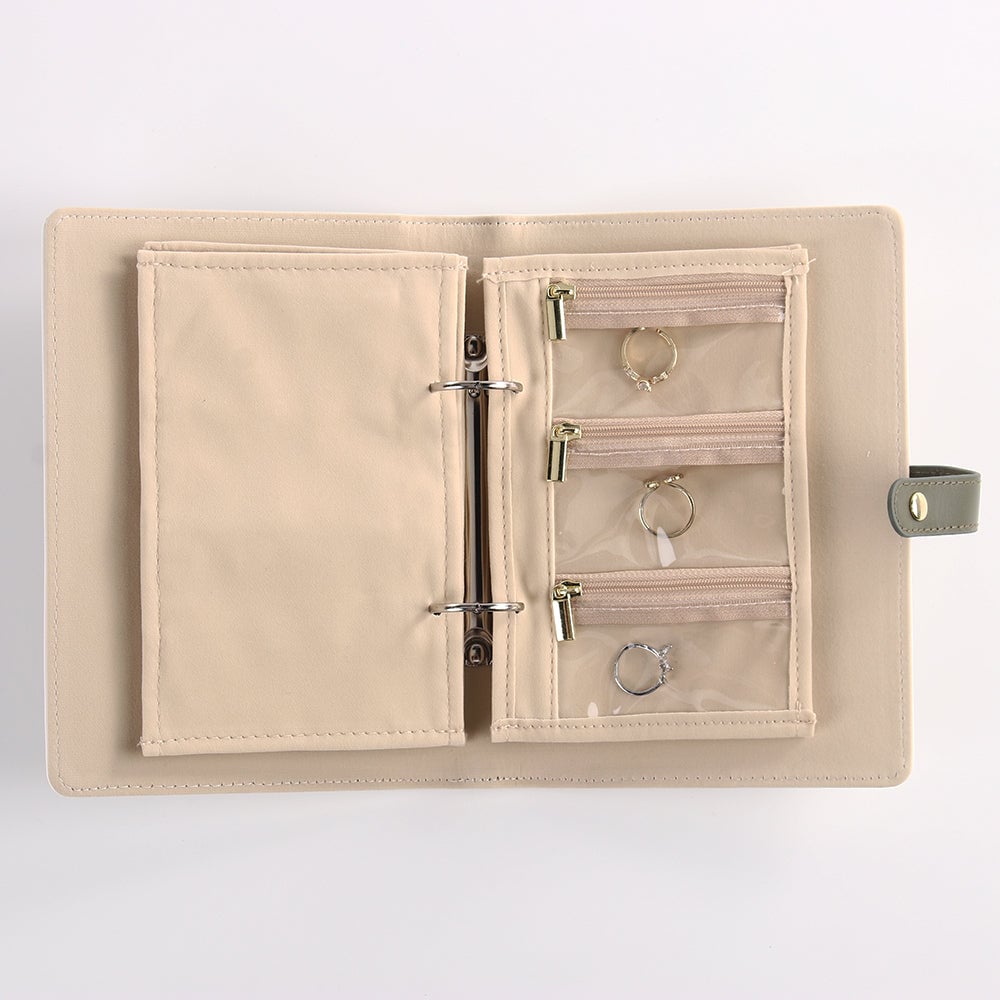 🔥Limited Time 50% OFF- Luxury Leather Portable Jewelry Storage Book🎄