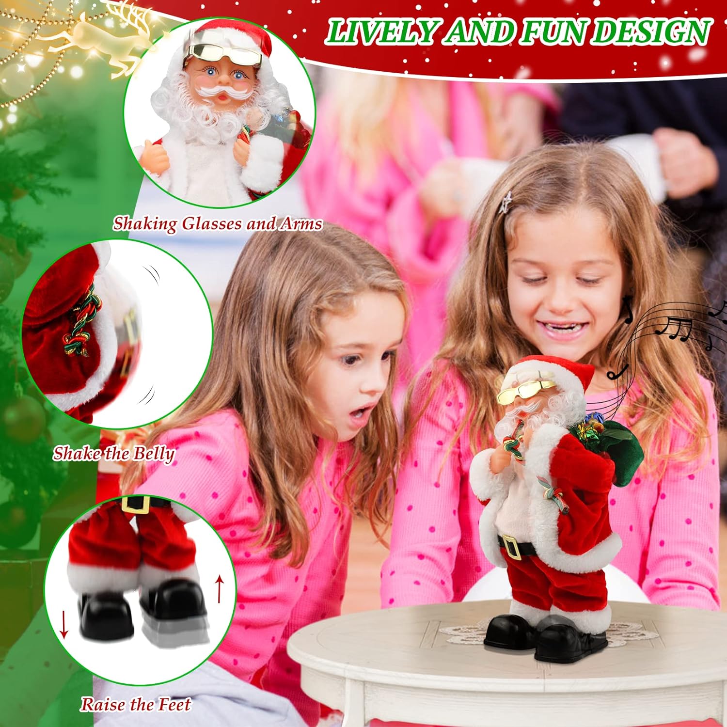 🔥Last Day Promotion - 70% OFF🎁🎄Electric Musical Twerking Santa Toys✨