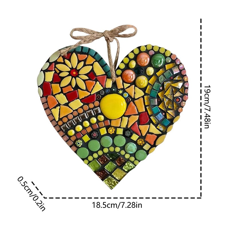 ❤️Valentine’s Day Special 🌈Rainbow Mosaic Heart Decor