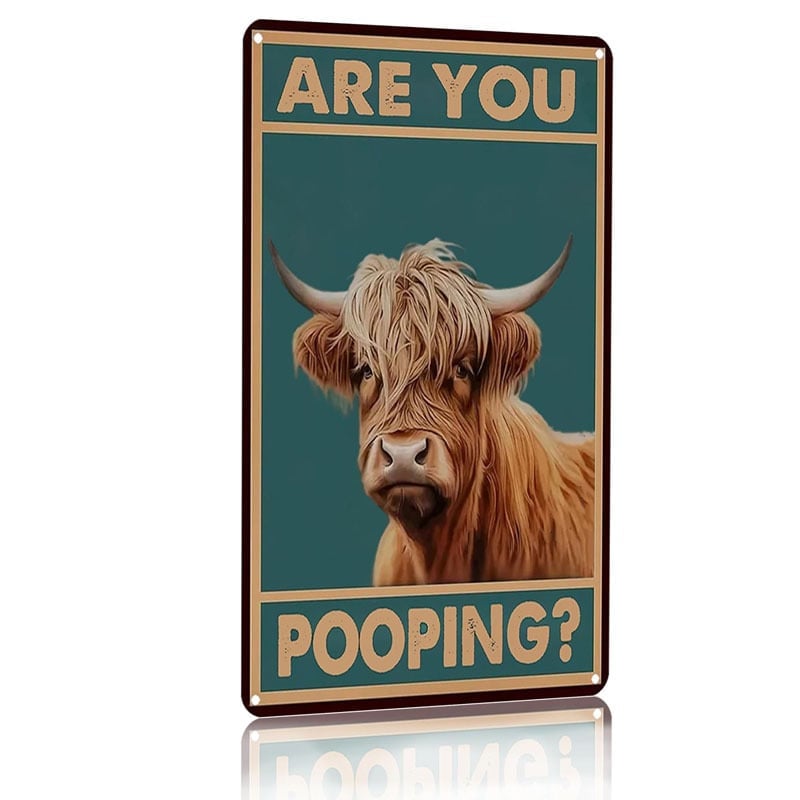 🔥Weekend Special: Up to 49% Off!✨Vintage Highland Cow Tin Sign