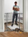 BABELIO New Version Baby Gate with Cat Door, 29.5-40