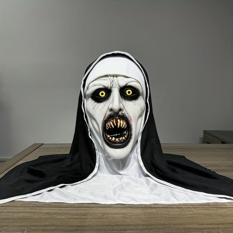 🍂TikTok Fall Sale — Last Day 70% OFF🎉🎃Horror Latex Nun Mask😈