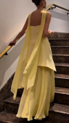 Ladies' Strapless Fake Two-piece Split Stitch Elegant Dress