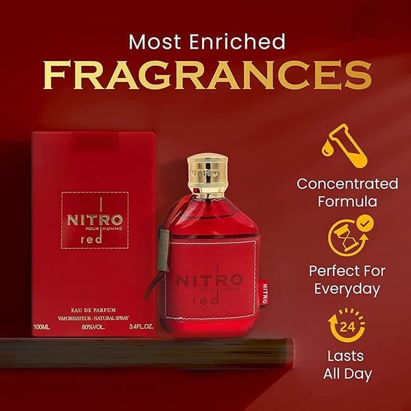 🎁TikTok Last Day Sale - 70% OFF✨Dumont Nitro Red For Men 3.4 Oz Eau De Parfum Spray