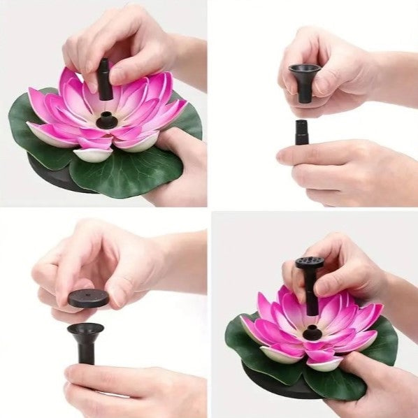 Tiktok Summer Sale🎉Lotus Shaped Solar Fountain Pond Decorative