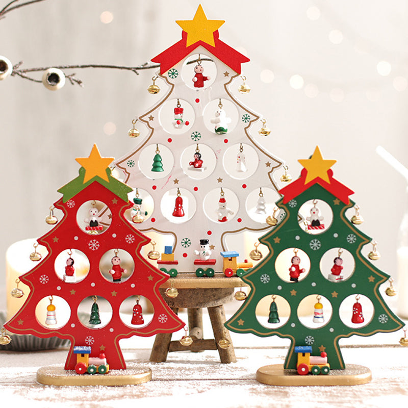 (🎄2022 Christmas Hot Sale- 49% OFF) DIY Wooden Mini Christmas Tree Set-Buy 4 Get Extra 20% OFF