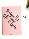 Slogan Print Cover Notebook 1pack