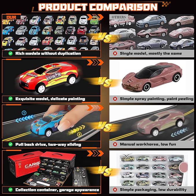 🎄TikTok Christmas Sale - 70% OFF🎄48 PCS Race Cars collection toy for boy and girls -🚚Buy 2 Free Shipping