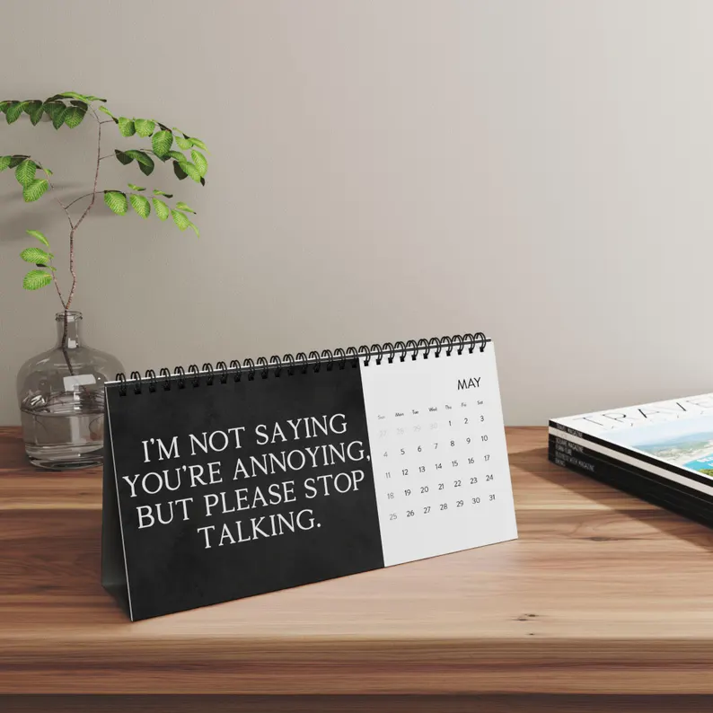 Funny 2025 Desk Calendar