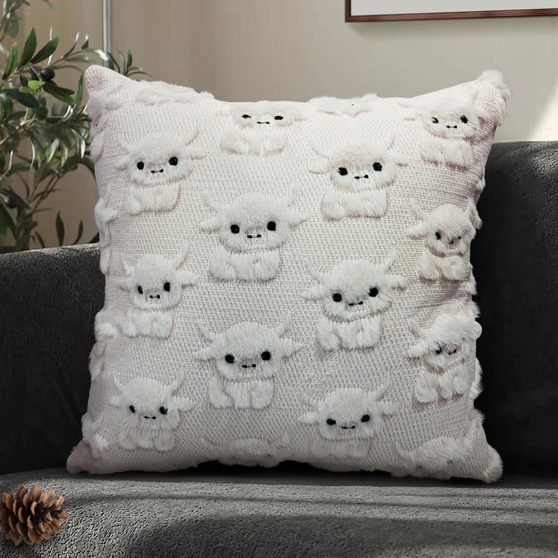 🐮 Highland Cow Pillow Covers – Cozy Farmhouse Charm