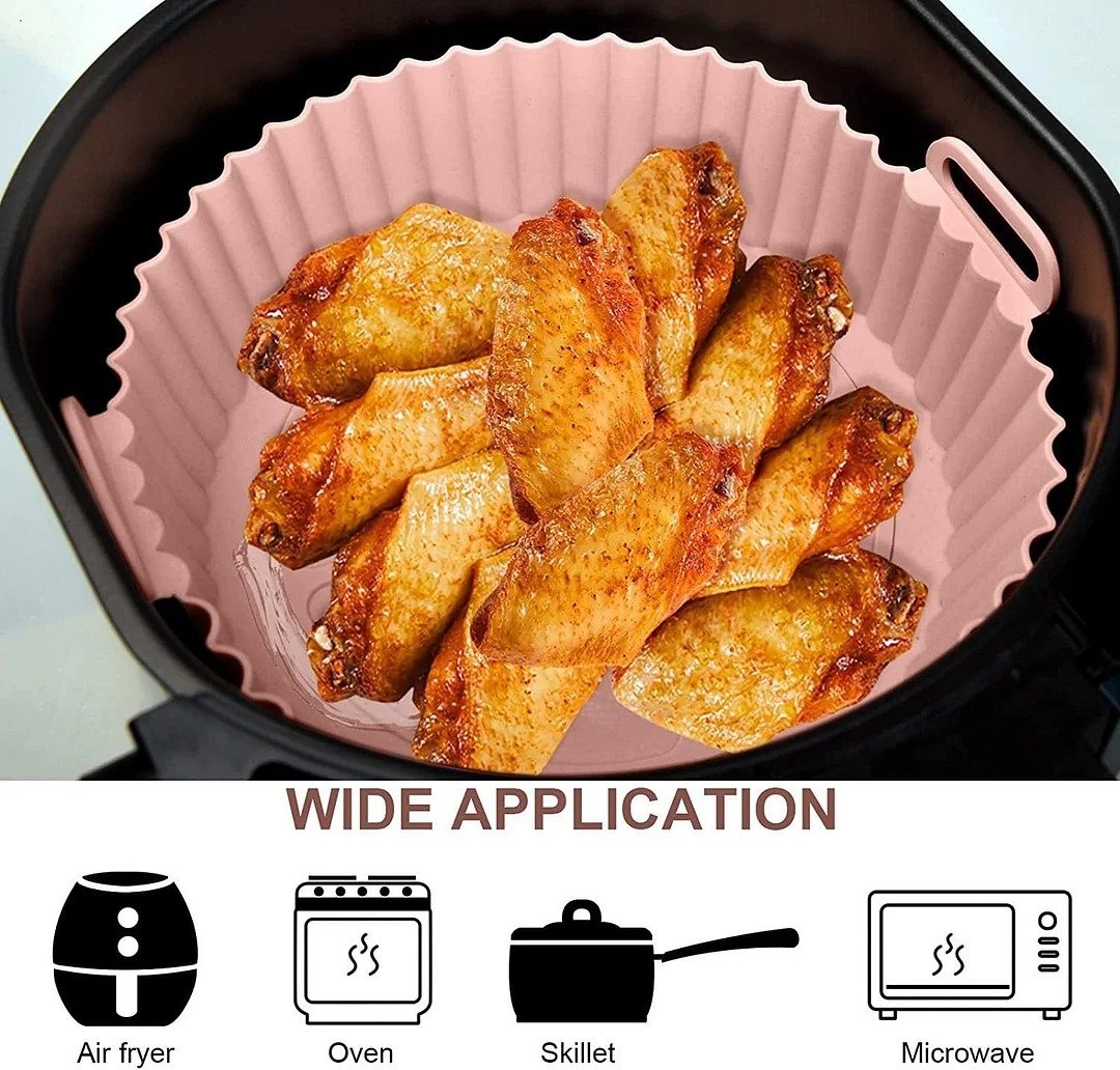 (🌲EARLY CHRISTMAS SALE - 50% OFF) 🔥Air Fryer Silicone Baking Tray, Buy 5 Get 5 Free & Free Shipping