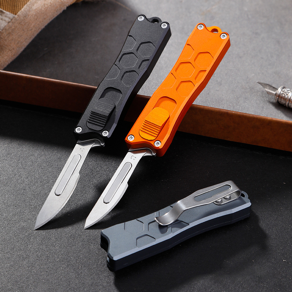 BUY 2 FREE SHIPPING-Orange Retractable Utility Knife with Clip