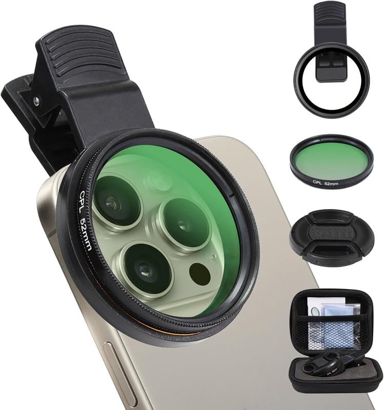 🔥Last Day Promotion 50% OFF🔥52mm Clip-0n CPL Phone CameraLens Filter Kit