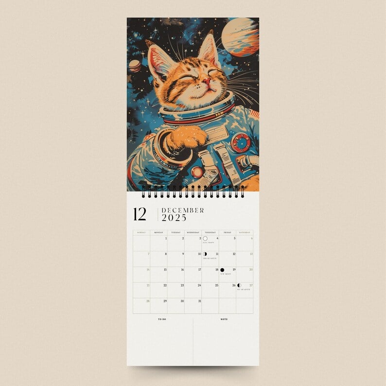 👩‍🚀Space Cats 2025 Calendar😺