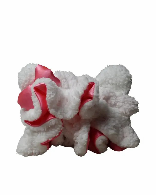 Handmade Cute Teddy Satin Bonnet for Curly Hair