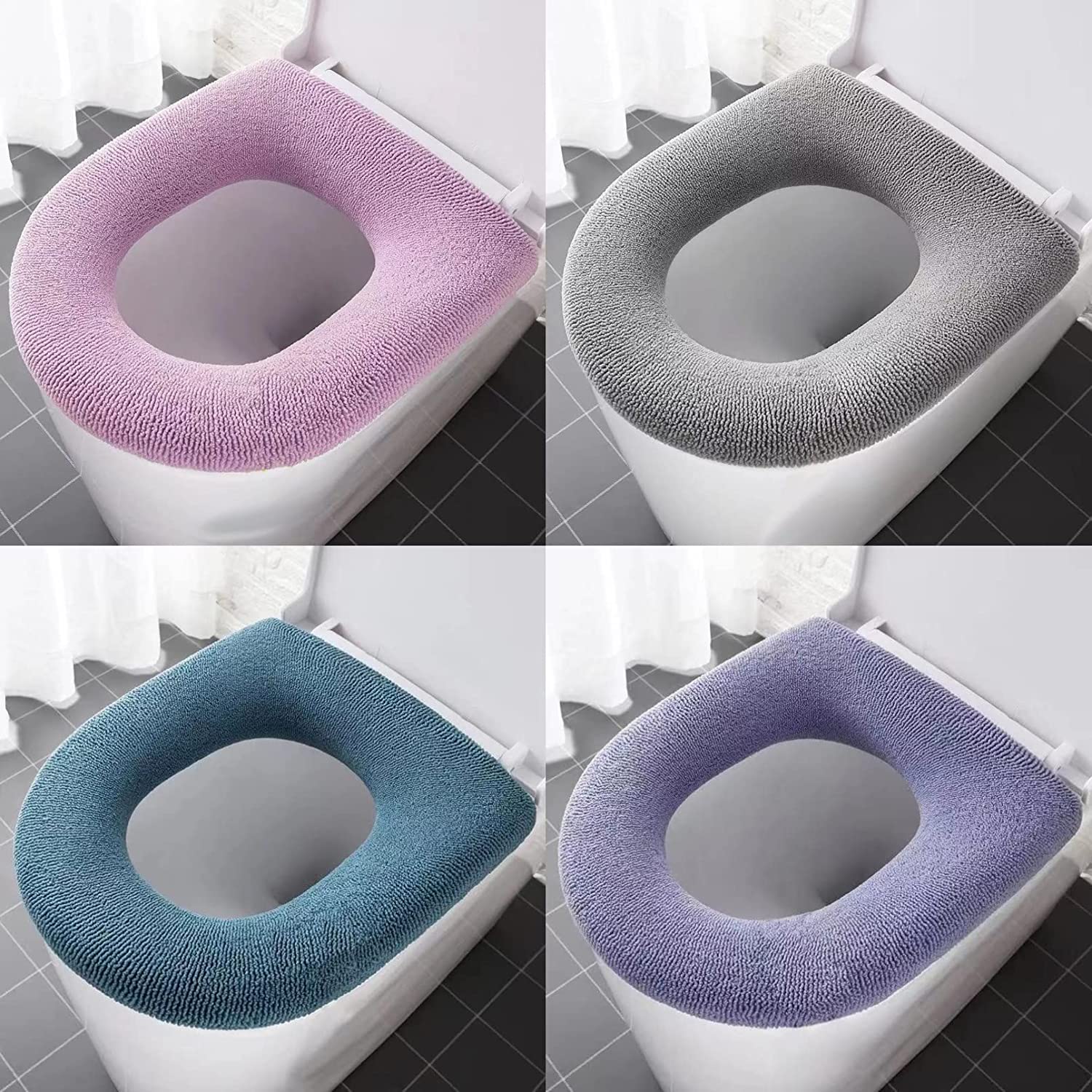 (LAST DAY SALE - 49% OFF) Bathroom Toilet Seat Cover Pads, BUY 4 GET EXTRA 20% OFF & FREE SHIPPING