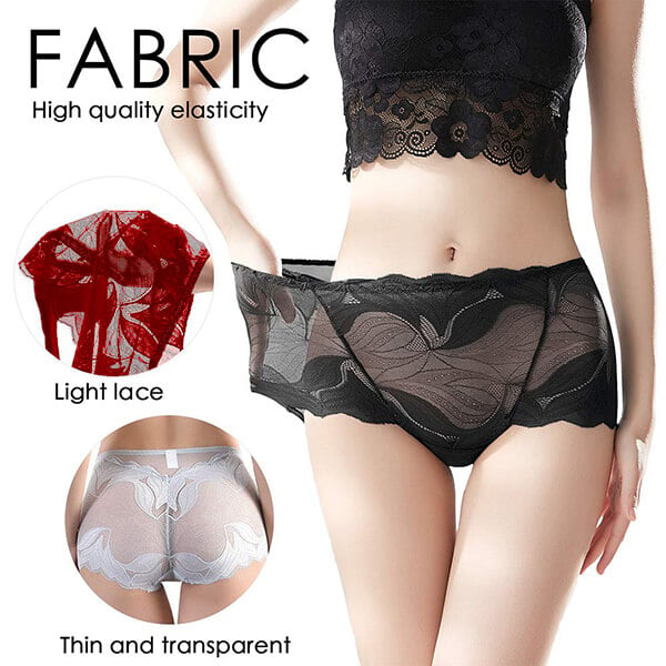 💝Hot Sale 💝-Ladies Silk Lace Handmade Underwear Pack ✨