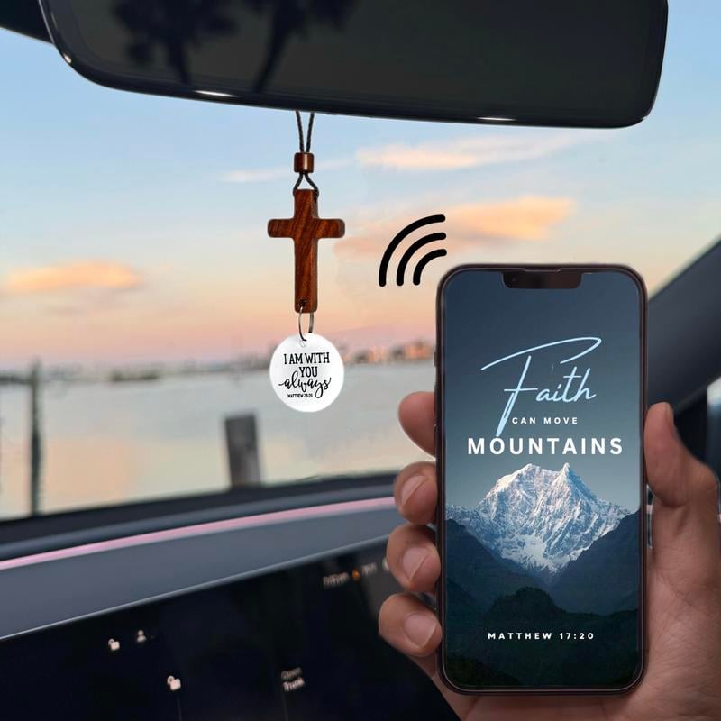 🔥Last Day Sale - 50% OFF💥Bible Verse Car Rearview Hanging Cross Ornament