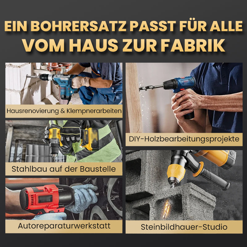 🔥Letzter Tag 49% Rabatt🔥Hochfester Exzenterbohrer-Satz mit 4 Schneiden
