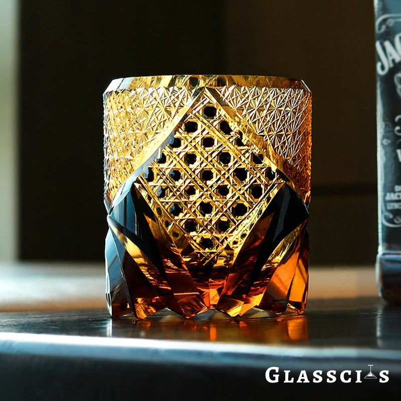 Japanese Shrine Edo Kiriko Whiskey Glass