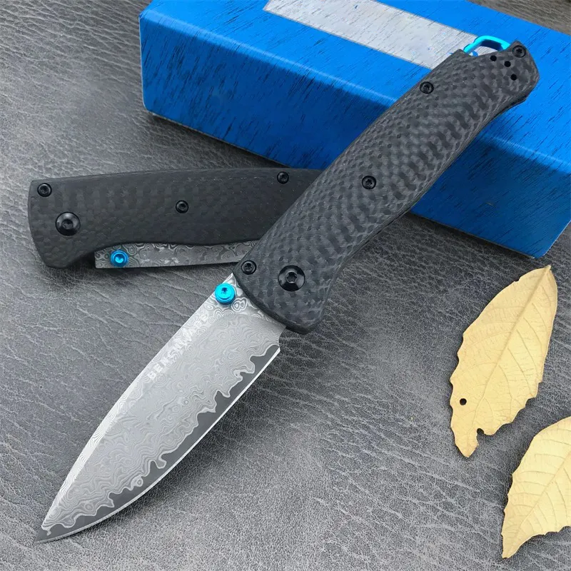 BM535C Vg10 Damascus Blade Carobon Fiber Handle Pocket Knife
