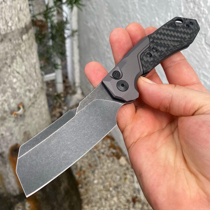 🔥Last Day Promo Save 70%🎁Launch 14 Automatic Knife Cleaver Gray Al (3.4