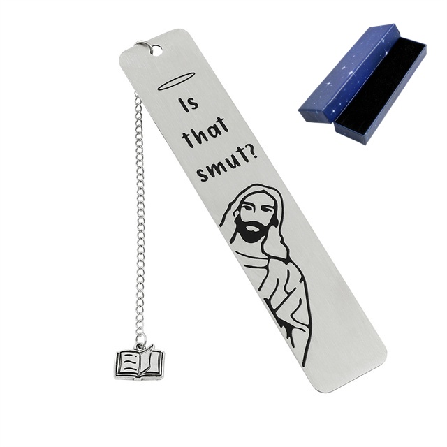 Peeking Jesus - “Is that Smut?” Stainless Steel Bookmark